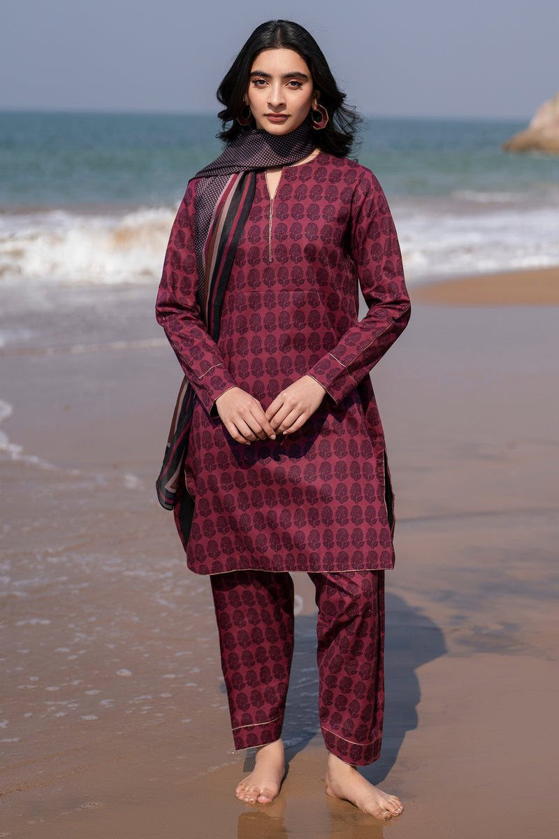 Jazmin | Summer Lawn 25 | USE-9165 L Maroon Lawn