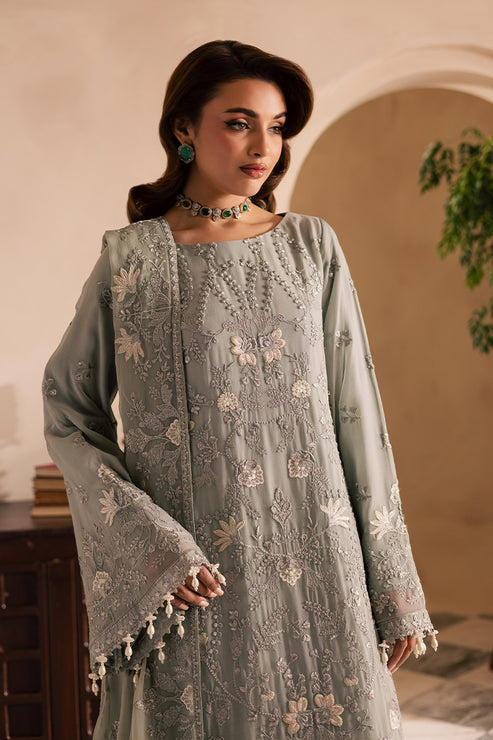 Emaan Adeel | Miraan luxury chiffon | ISMIRA L Gray Chiffon