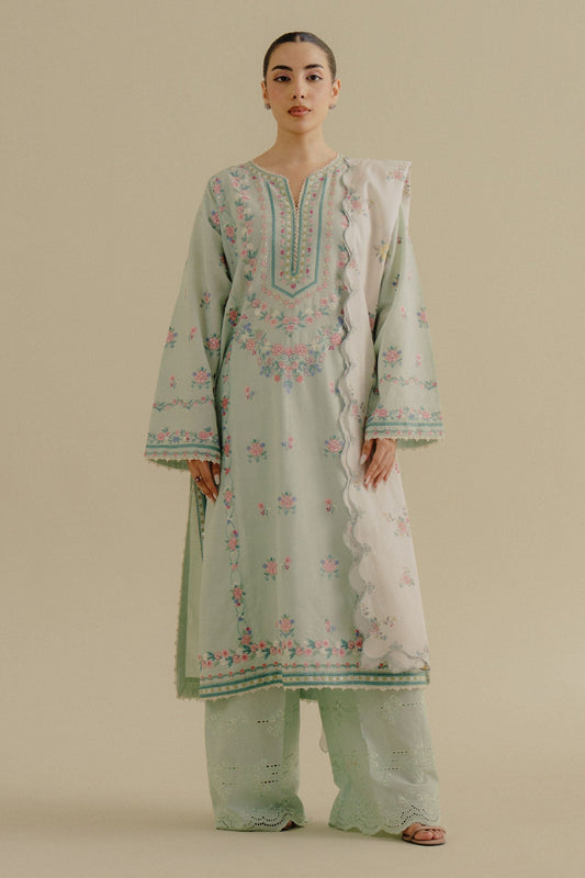 Zara Shahjahan | Coco Lawn 25 | Zeest-9A XS Pastel Mint Lawn