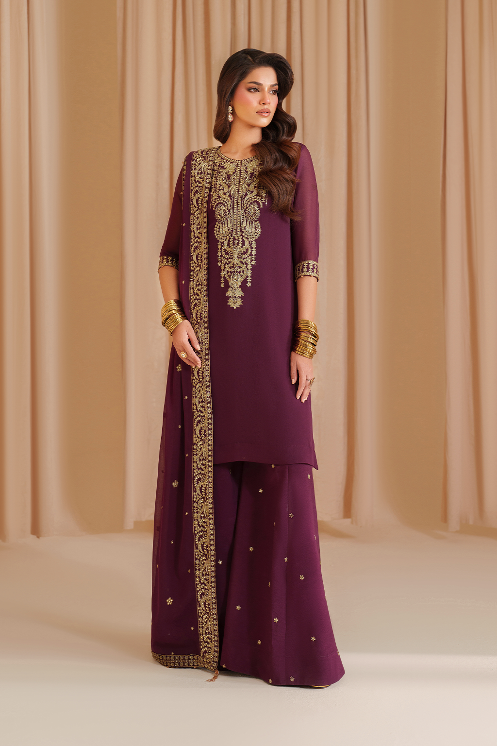Iznik I Festive Formal I CC-76 Embroidered Chiffon - Pakistani Designer Dress - by Iznik - Type : Ladies Clothes - 100% Original at Saira Sultan