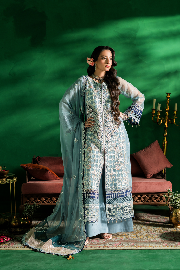 Zebtan | Farmaish Formals | FC-10 XS Light Blue Chiffon