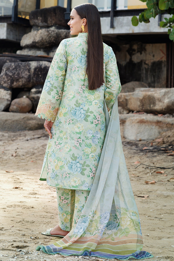 Farasha | Printed Essentials | Mint Bloom S Mint Lawn