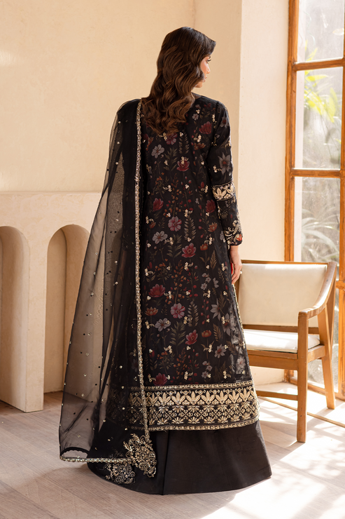 Emaan Adeel | Noore Festive Formals | ZAREYA S Black Organza