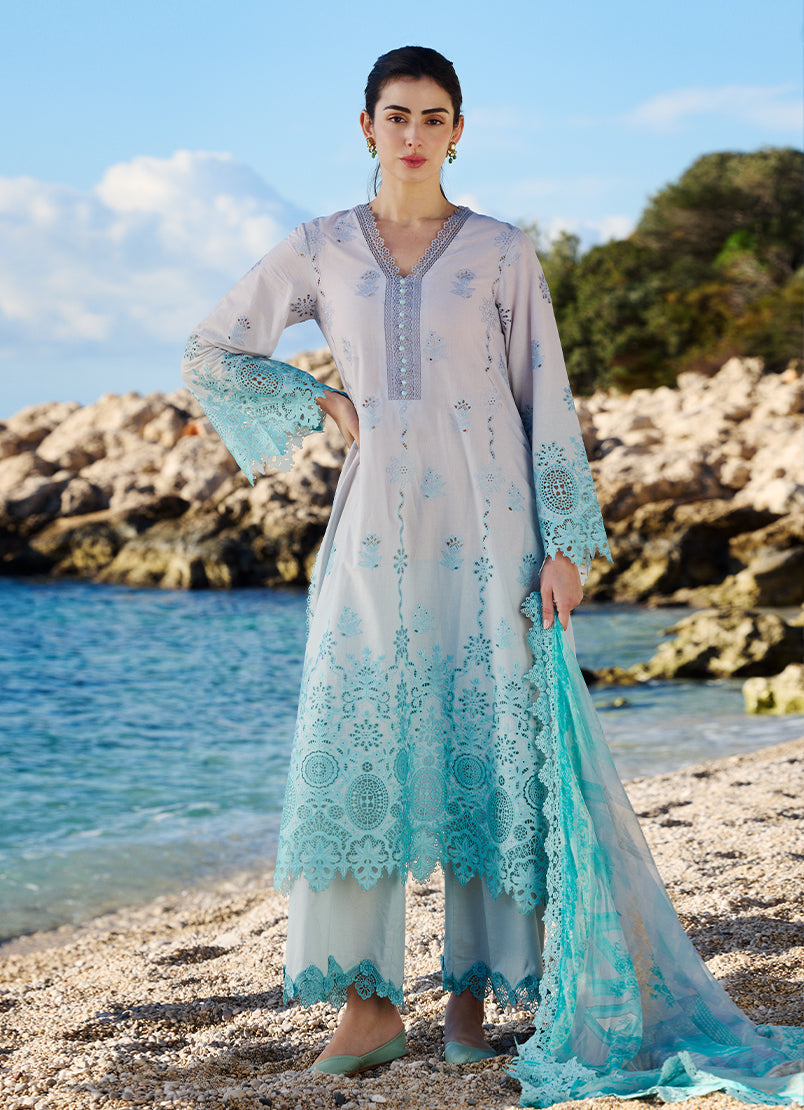Image | Lawnkari 25 | Rim XS Cloud Gray Cotton Lawn
