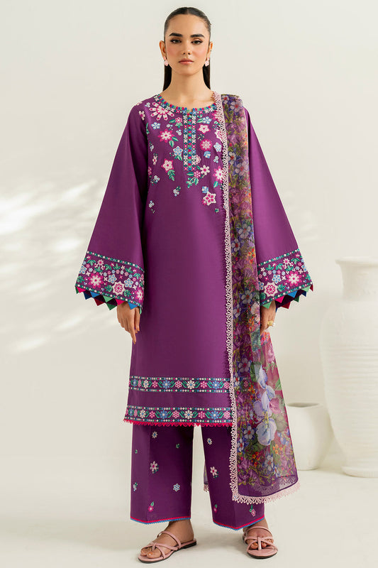 Farasha | Thread Lines Embroidered | Violet Spring - Pakistani Designer Dress - by Farasha - Type : Ladies Clothes - 100% Original at Saira Sultan