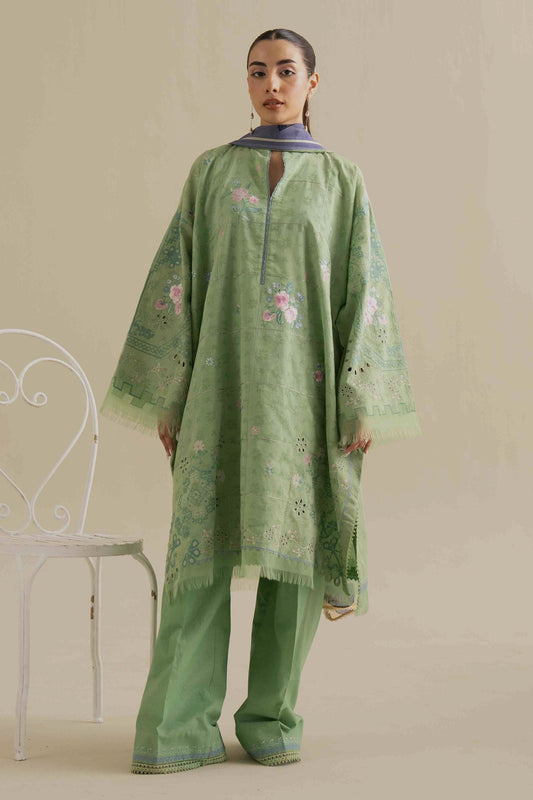 Zara Shahjahan | Coco Lawn 25 | Sufa-5A XS Pastel Green Lawn