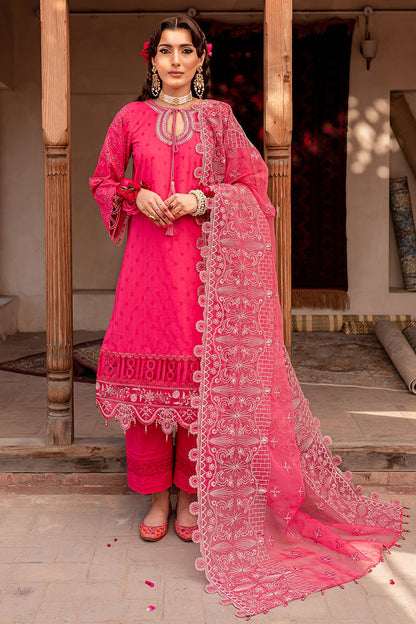 Nureh | Lawn Jacquard | NS-73 S Hot Pink Jacquard Lawn