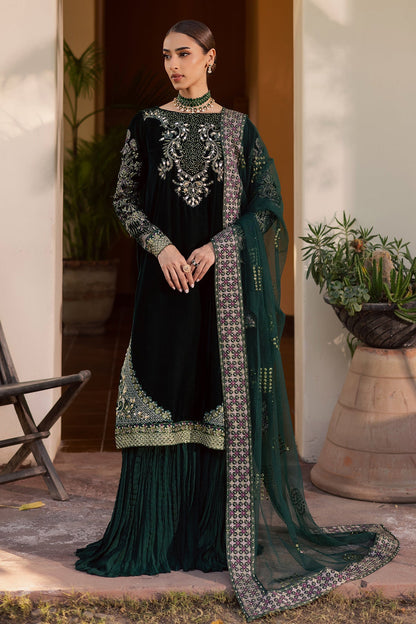 Nureh | Maya Velvet | NW-115 by Nureh - Designer Dress  - Type : Ladies Clothes - Available at Saira Sultan - 100% Original 