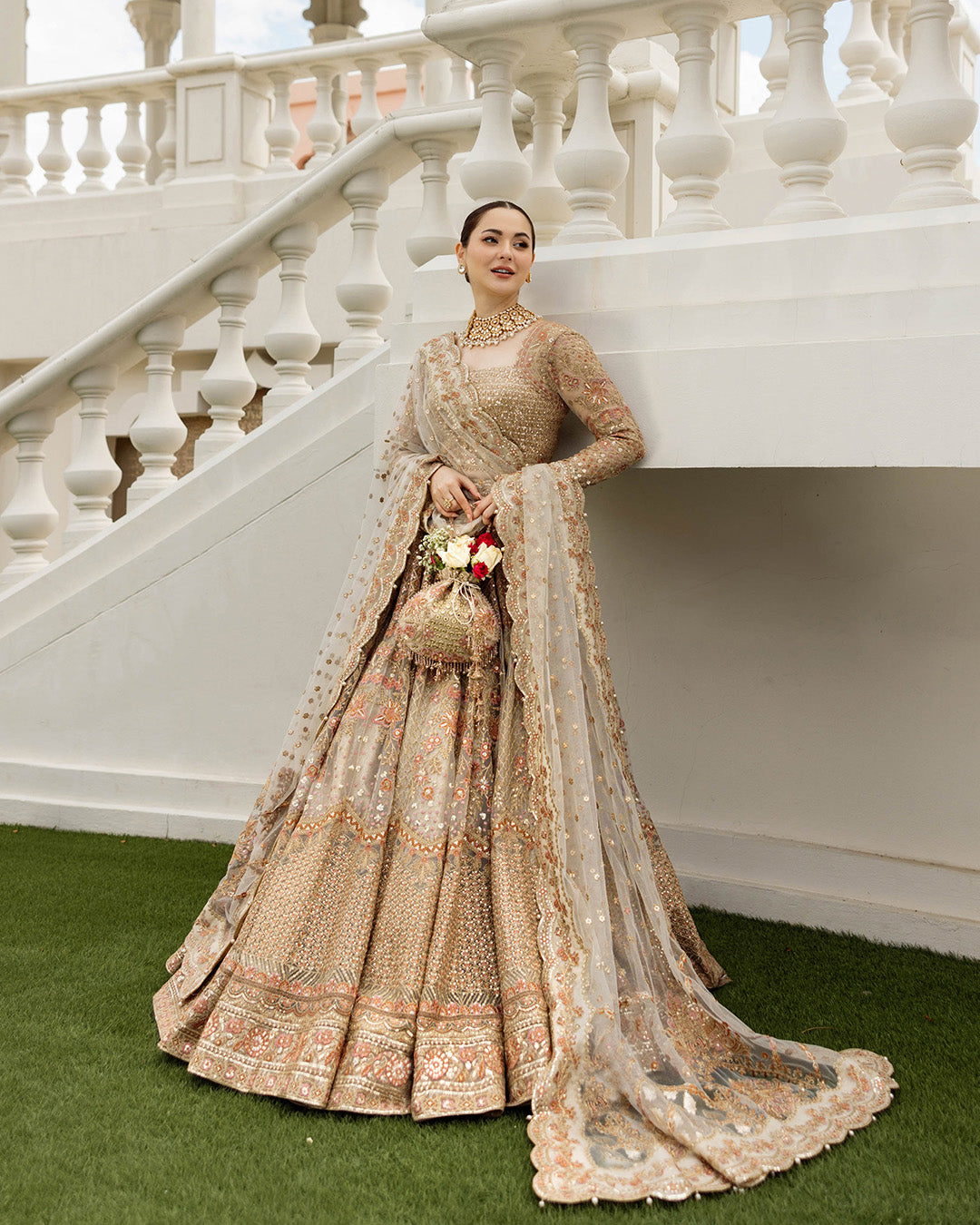 Faiza Saqlain | Neorah 24' RTW | Jemina (Pishwas) S Ivory Gold
