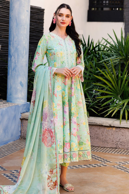 Farasha | Printed Essentials | Mint Dew XS Mint Green Lawn