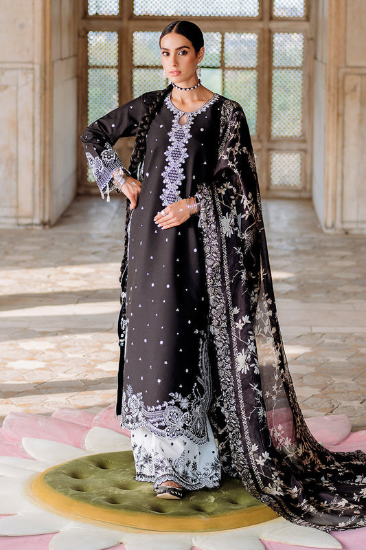 Cross Stitch | Eid Lawn Edit 25 | EBONY VOGUE XS Black Lawn