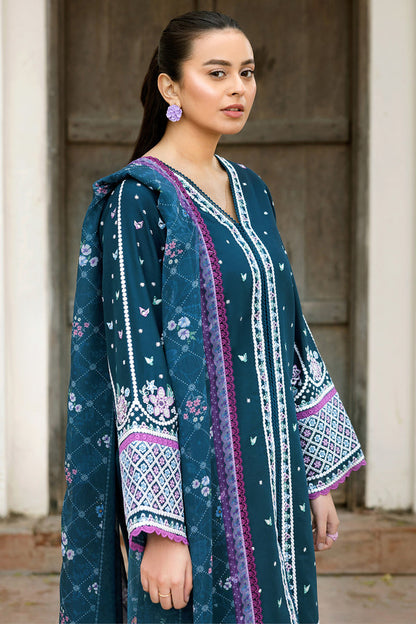 Farasha | Summer Weaves Embroidered Lawn | Blue Allure L Zinc Lawn