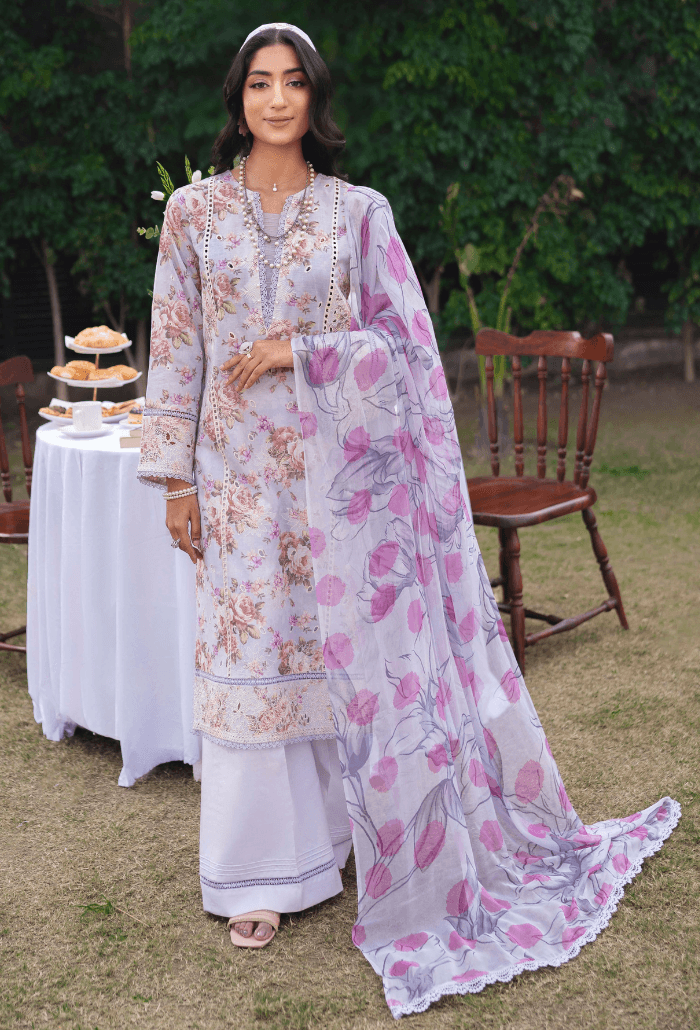 Humdum | Gardenia Lawn 24 | Printkari Lawn PLG 04 - Pakistani Designer Dress - by HumDum | Type: Luxury - 100% Original at Saira Sultan