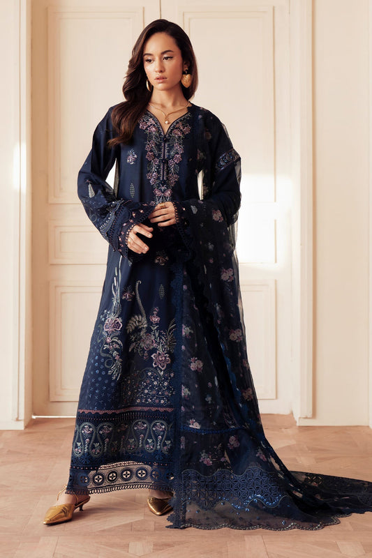 Nureh | Feya Eid Collection | FE-09 XS Navy Blue Lawn