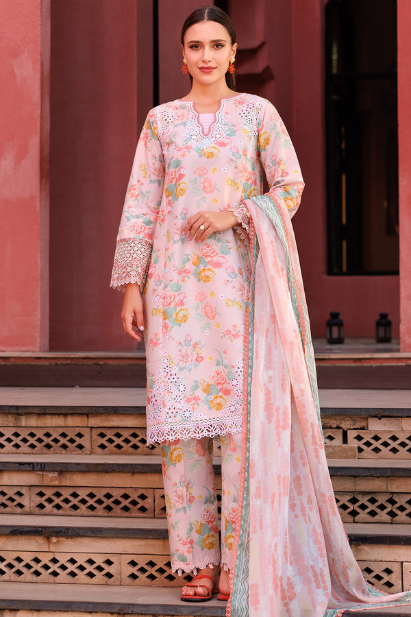 Farasha | Printed Essentials | Peach Glow XS Pink Lawn