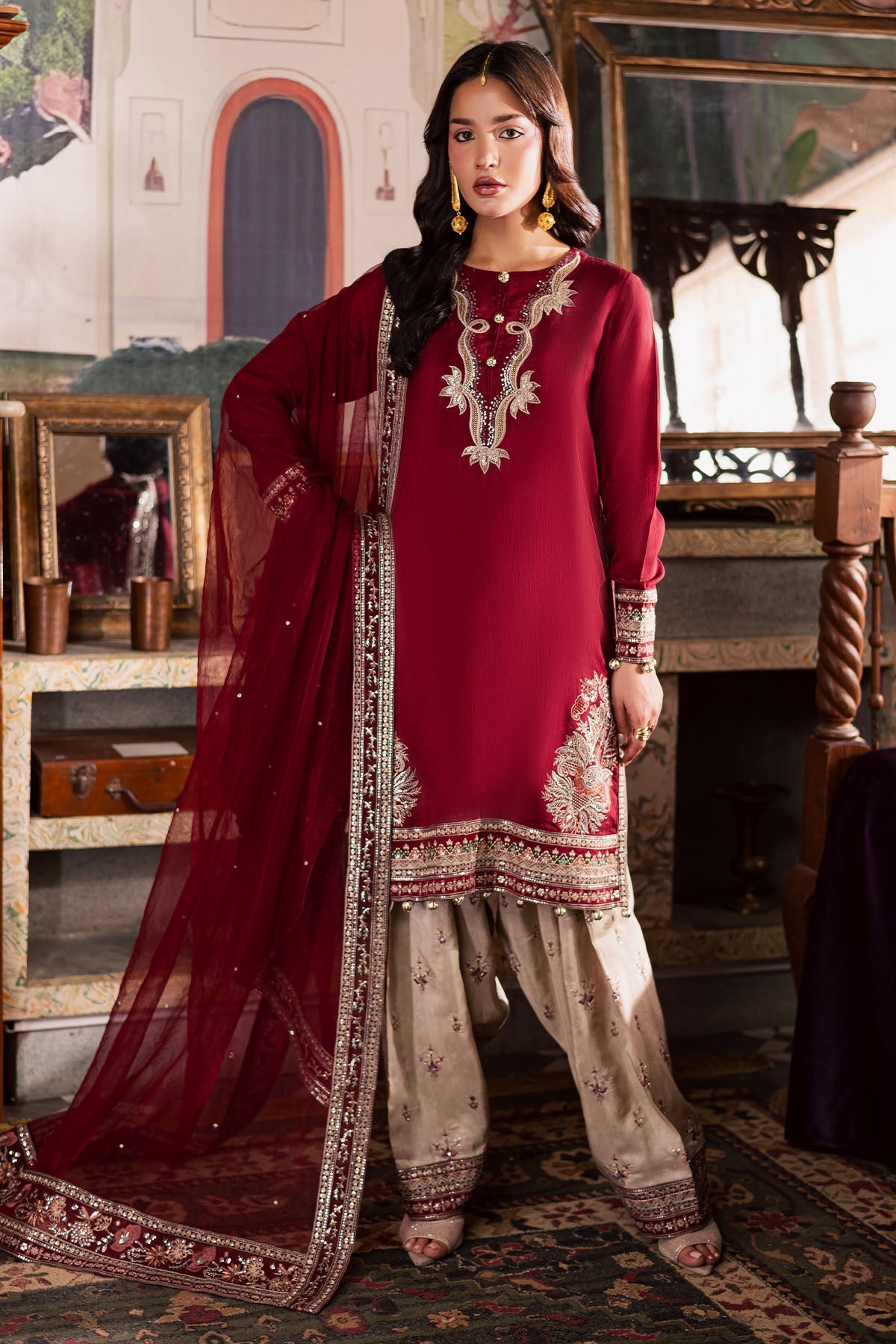 Nureh | Nur Mahal | NE-193 by Nureh - Designer Dress - Type : Ladies Clothes - Available at Saira Sultan - 100% Original 