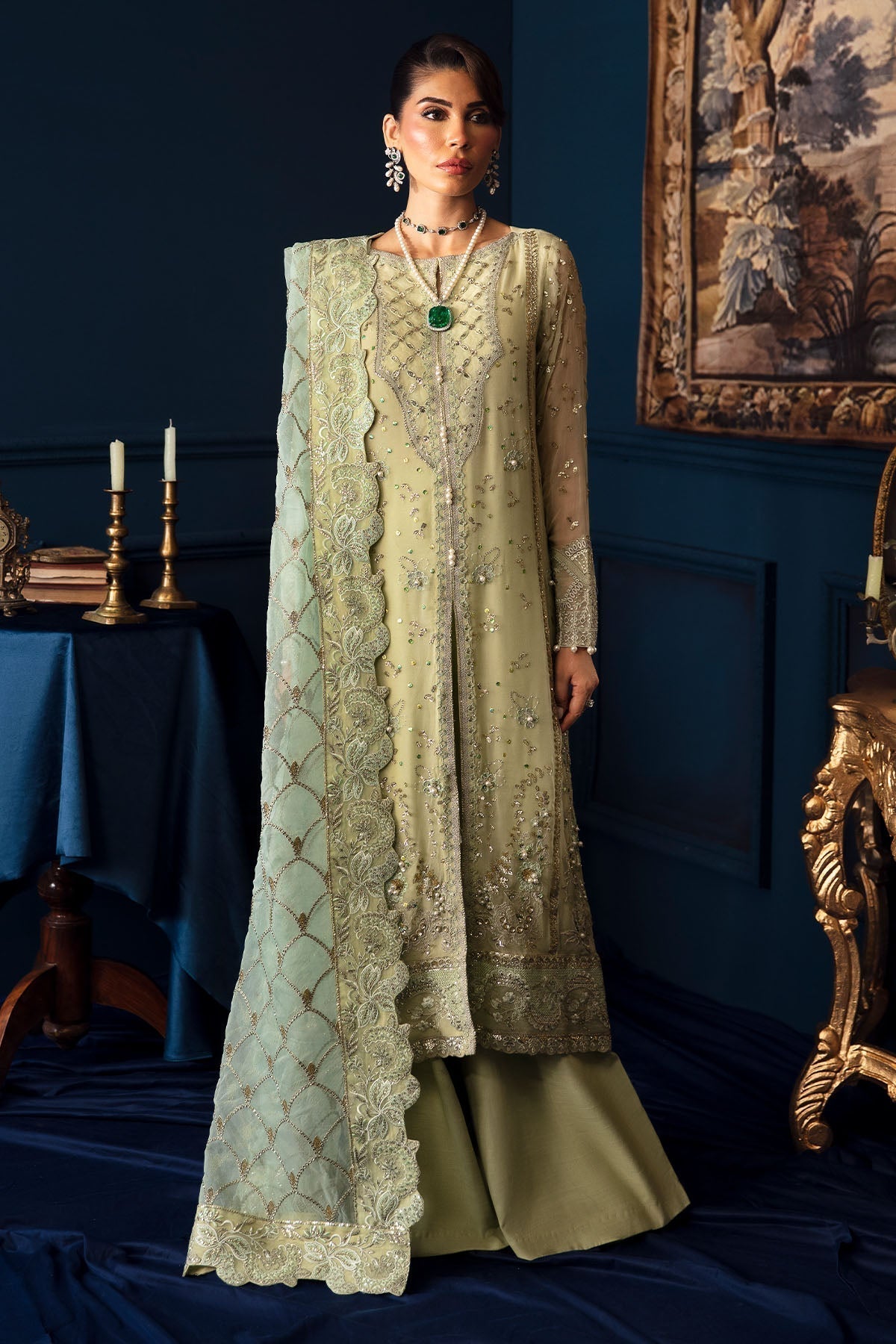 Nureh | Elanora Formal 24 | NEL-50-Meadow - Pakistani Designer Dress - by Nureh | Type: Formal - 100% Original at Saira Sultan