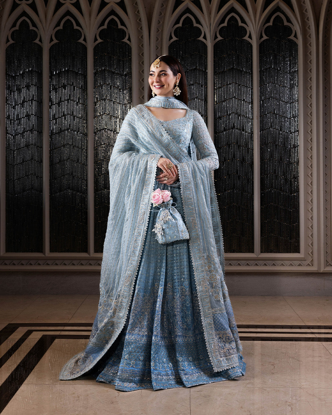 Faiza Saqlain | Neorah 24' RTW | Miyah Ombr© Ice Blue S