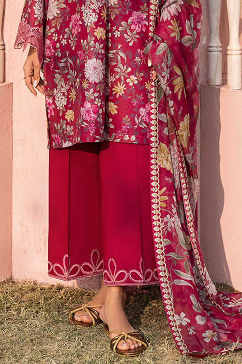 Cross Stitch | Premium Lawn 25 | WHIMSICAL ZEST XL Haute Red Lawn