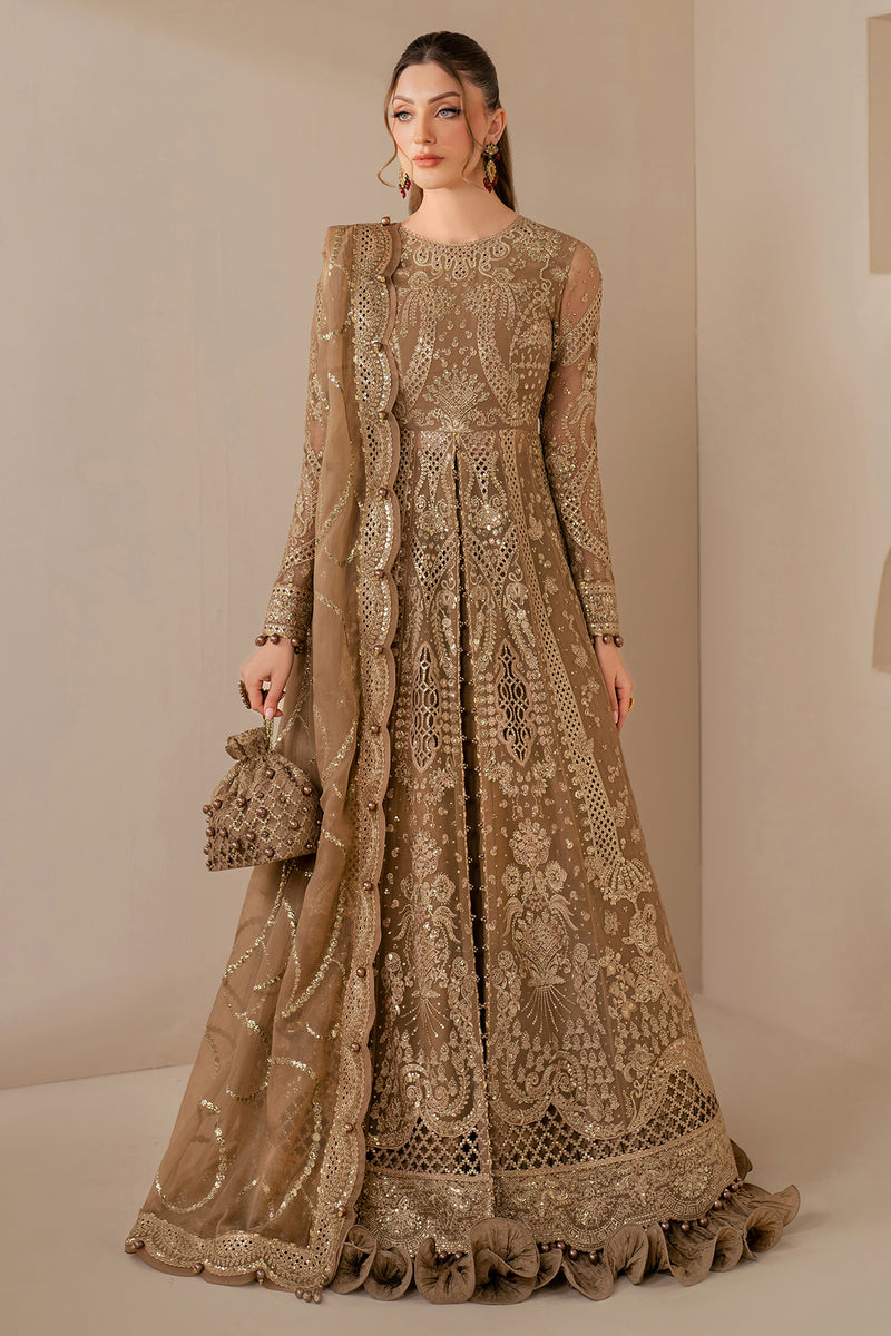 Jazmin | Wedding Formals | WF'25-04 XL Light Brown Chiffon