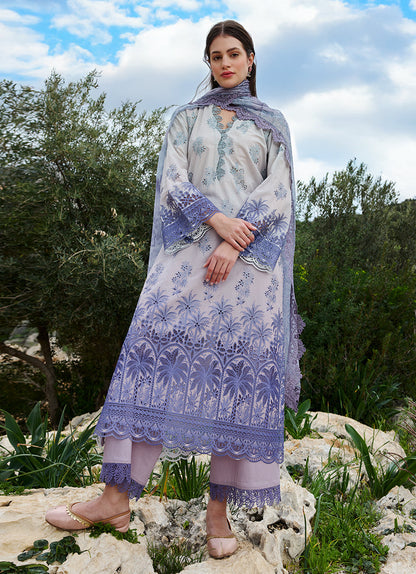 Image | Lawnkari 25 | Leen XS Pastel Gray Cotton Lawn