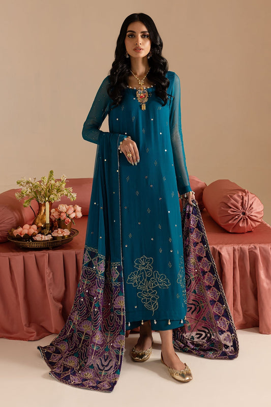 Nureh | Mukeshkari Formals | MK-10 XS Sea Green Chiffon