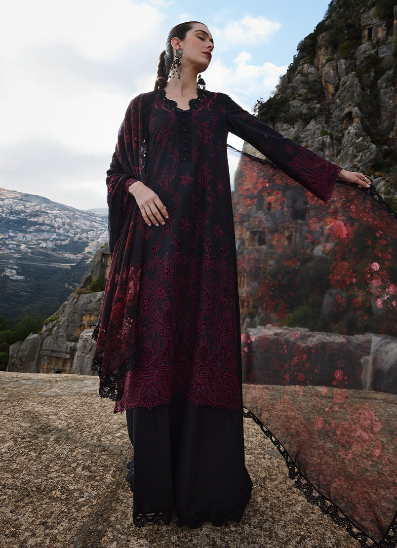 Image | Lawnkari 25 | Zamiya XS Black Cotton Lawn