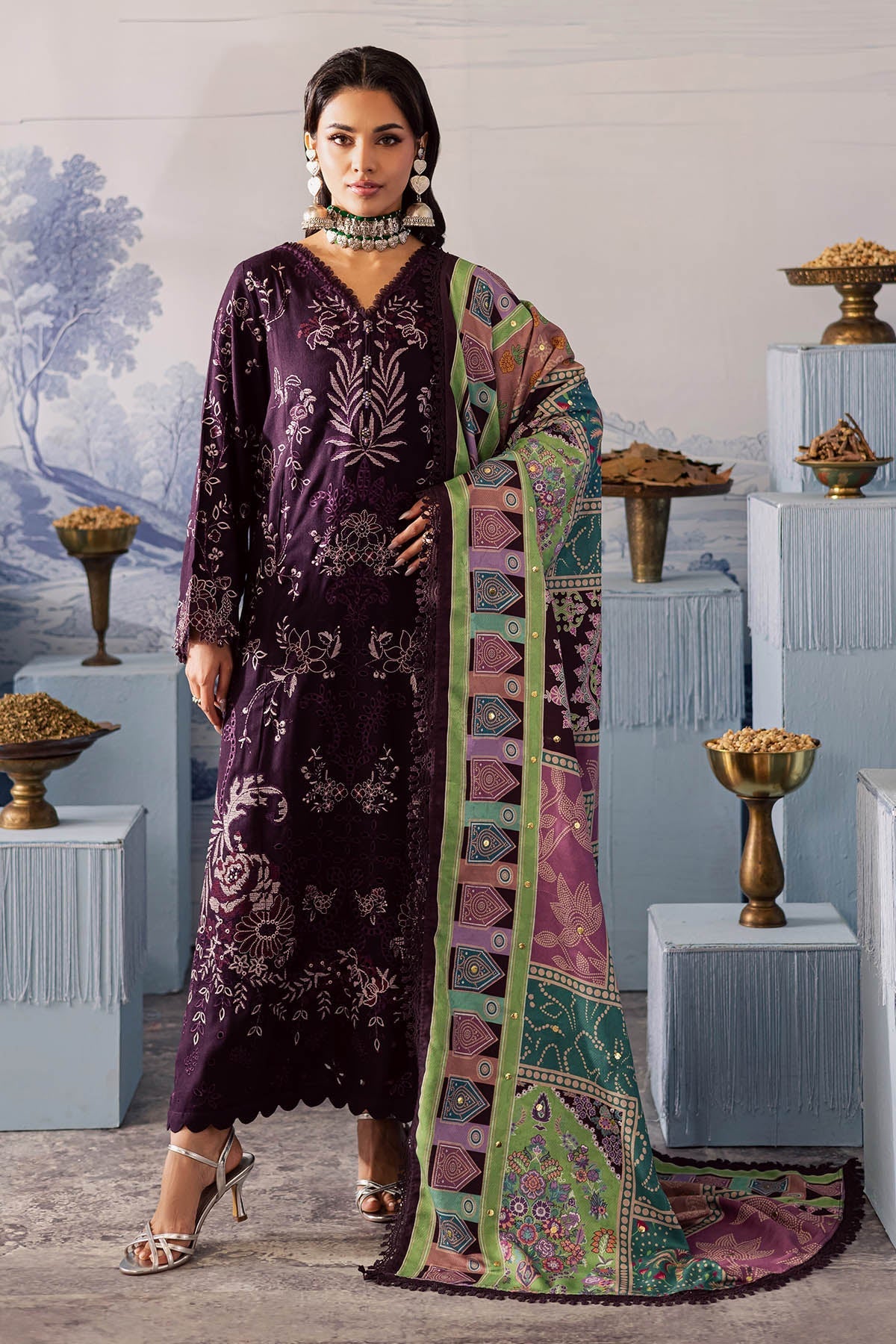 Nureh | Bazaar Luxe 25 | NE-208 by Nureh - Designer Dress  - Type : Ladies Clothes - Available at Saira Sultan - 100% Original 