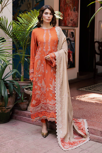 Nureh | Exclusive Leather Peach | NE-184 by Nureh - Designer Dress - Type : Ladies Clothes - Available at Saira Sultan - 100% Original 