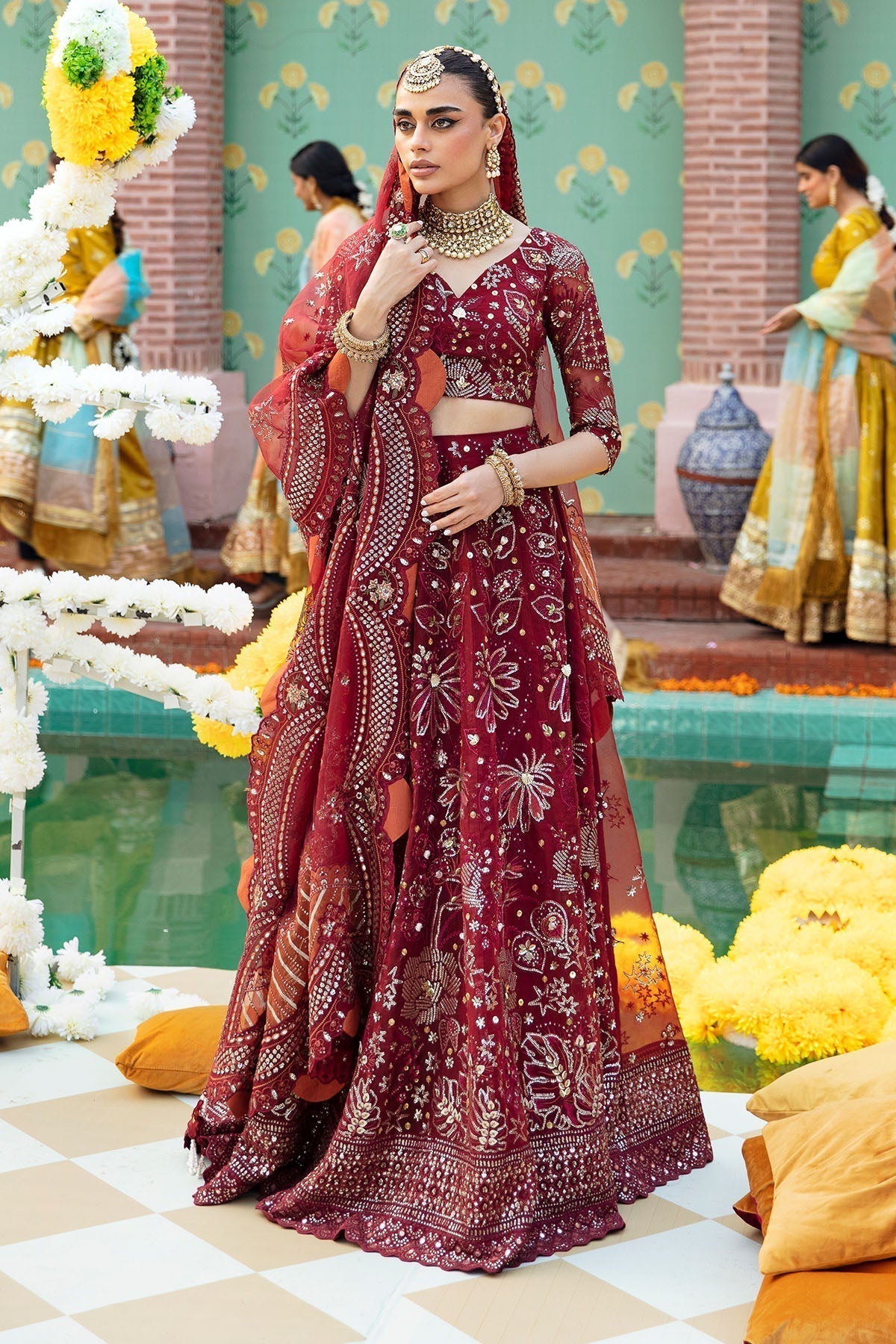 Nureh | Jhoomro Wedding Formals | NL-53 - MAHRO - Pakistani Designer Dress - by Nureh | Type: Bridal - 100% Original at Saira Sultan
