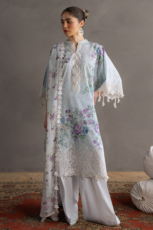 Cross Stitch | Eid Lawn Edit 25 | OCEAN BREEZE XS Sky Blue Lawn