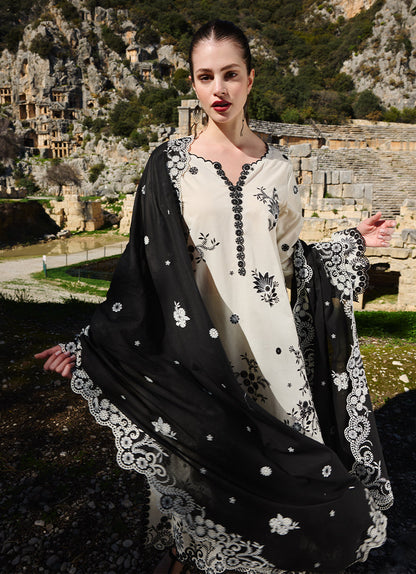 Image | Lawnkari 25 | Nova M White Cotton Lawn