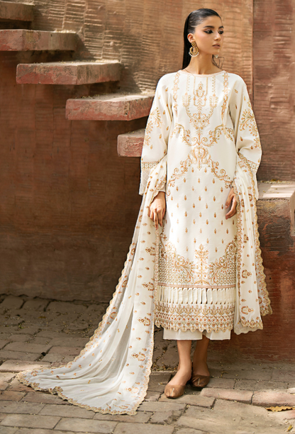 Humdum | Selin Lawn 25 | Selin - D02 XS Ivory Lawn
