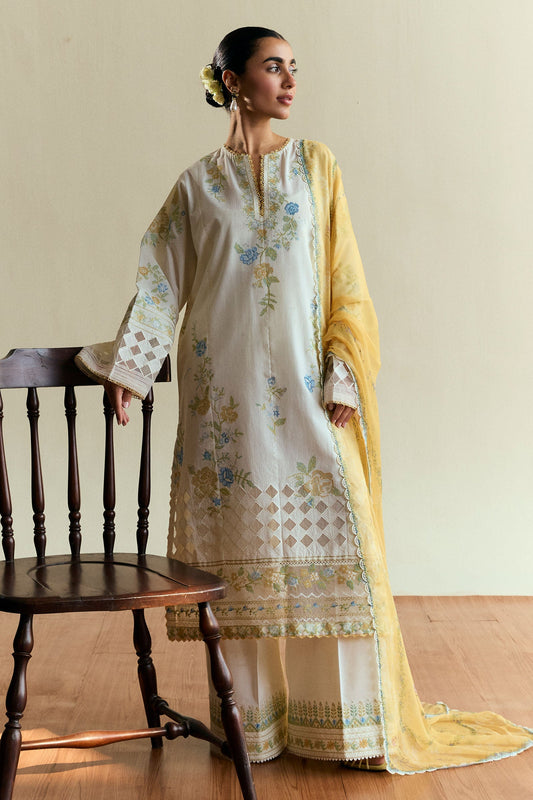 Zara Shahjahan | Coco Eid Edit | Solace-D3 XS Ivory Jacquard