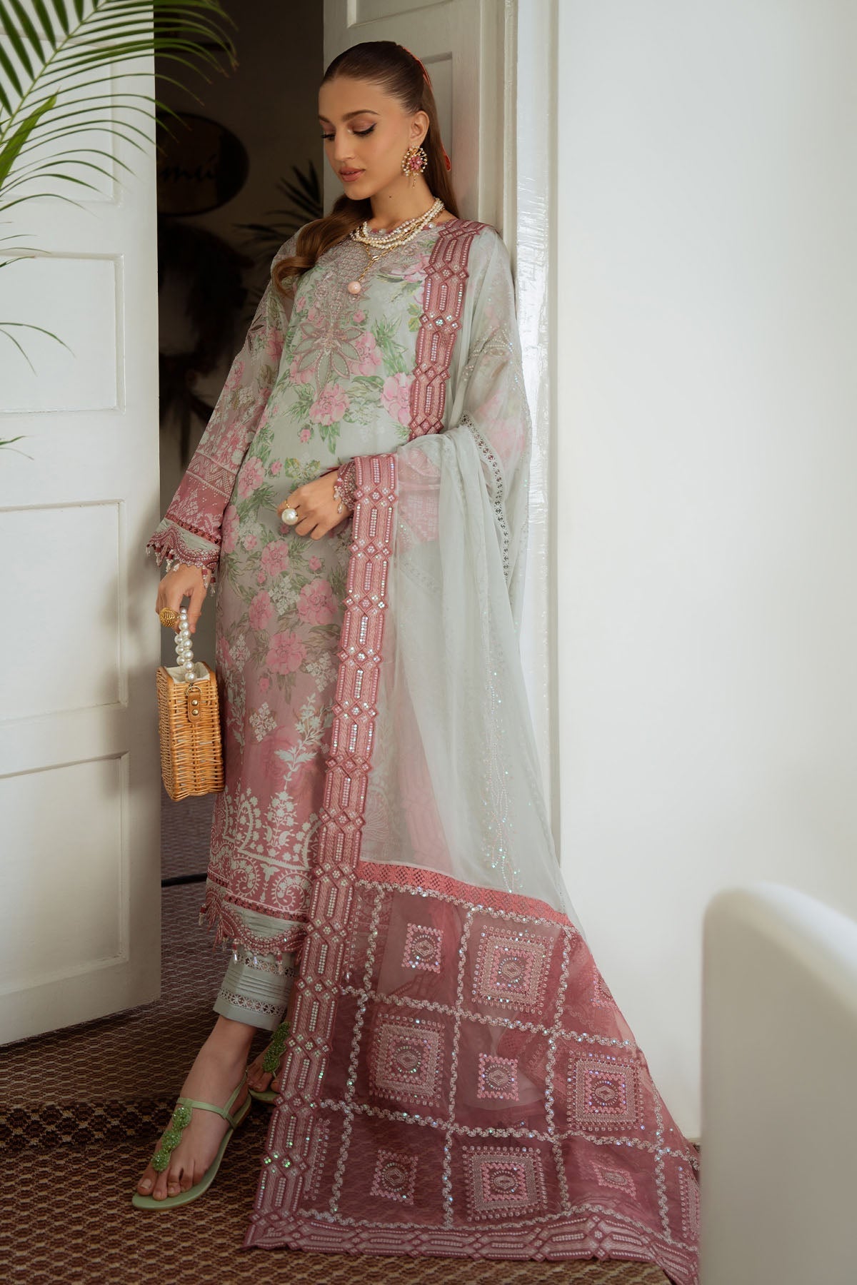 Nureh | Maya Swiss Lawn | NS-147 XS Gray Lawn