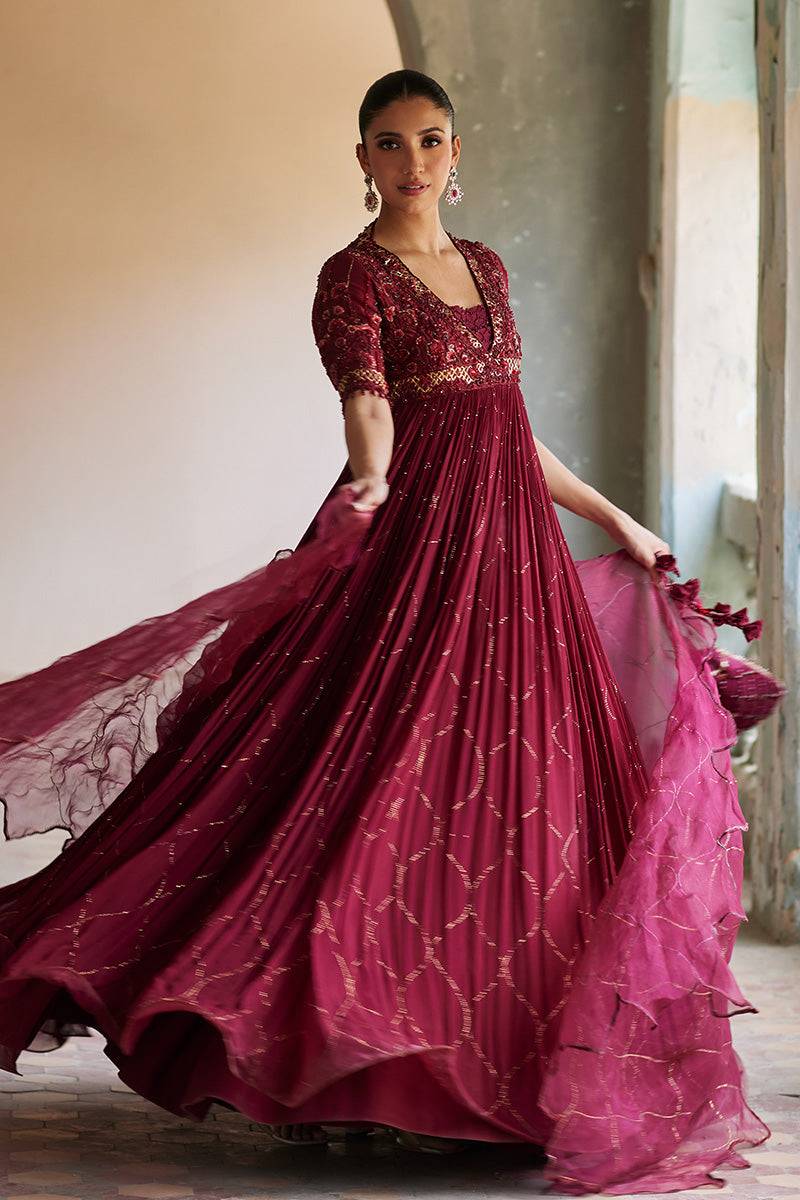 Mina Hassan | Formal Dholki Collection | Arooba - Pakistani Designer Dress - by Mina Hassan | Type: Ladies Clothes - 100% Original at Saira Sultan