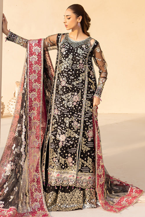 Farasha | Lu Zella Premium Formals 25 | Stardust Noir - Pakistani Designer Dress - by Farasha - Type : Ladies Clothes - 100% Original at Saira Sultan