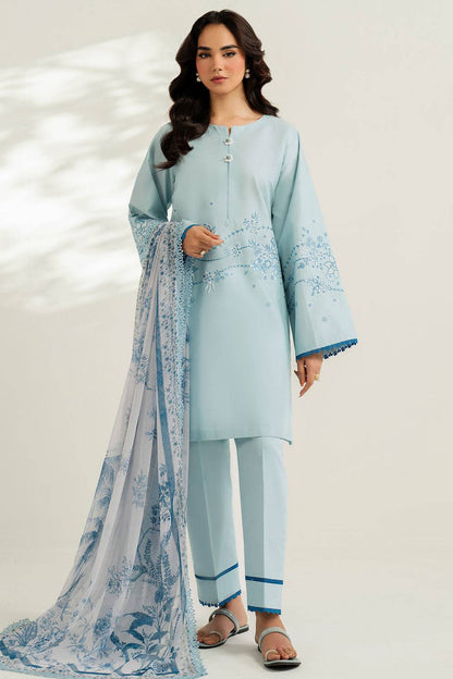 Farasha | Thread Lines Embroidered | Ash Mist - Pakistani Designer Dress - by Farasha - Type : Ladies Clothes - 100% Original at Saira Sultan