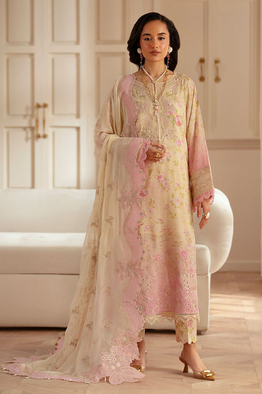 Nureh | Feya Eid Lawn | FE-05 XS Beige Lawn