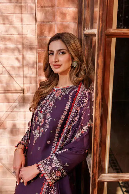 Farasha | Kaavish Lawn 24 | SHADOW BERRY - Pakistani Designer Dress - by Farasha | Type: Luxury - 100% Original at Saira Sultan