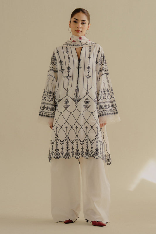 Zara Shahjahan | Coco Lawn 25 | Iris-2B XS Ivory Lawn