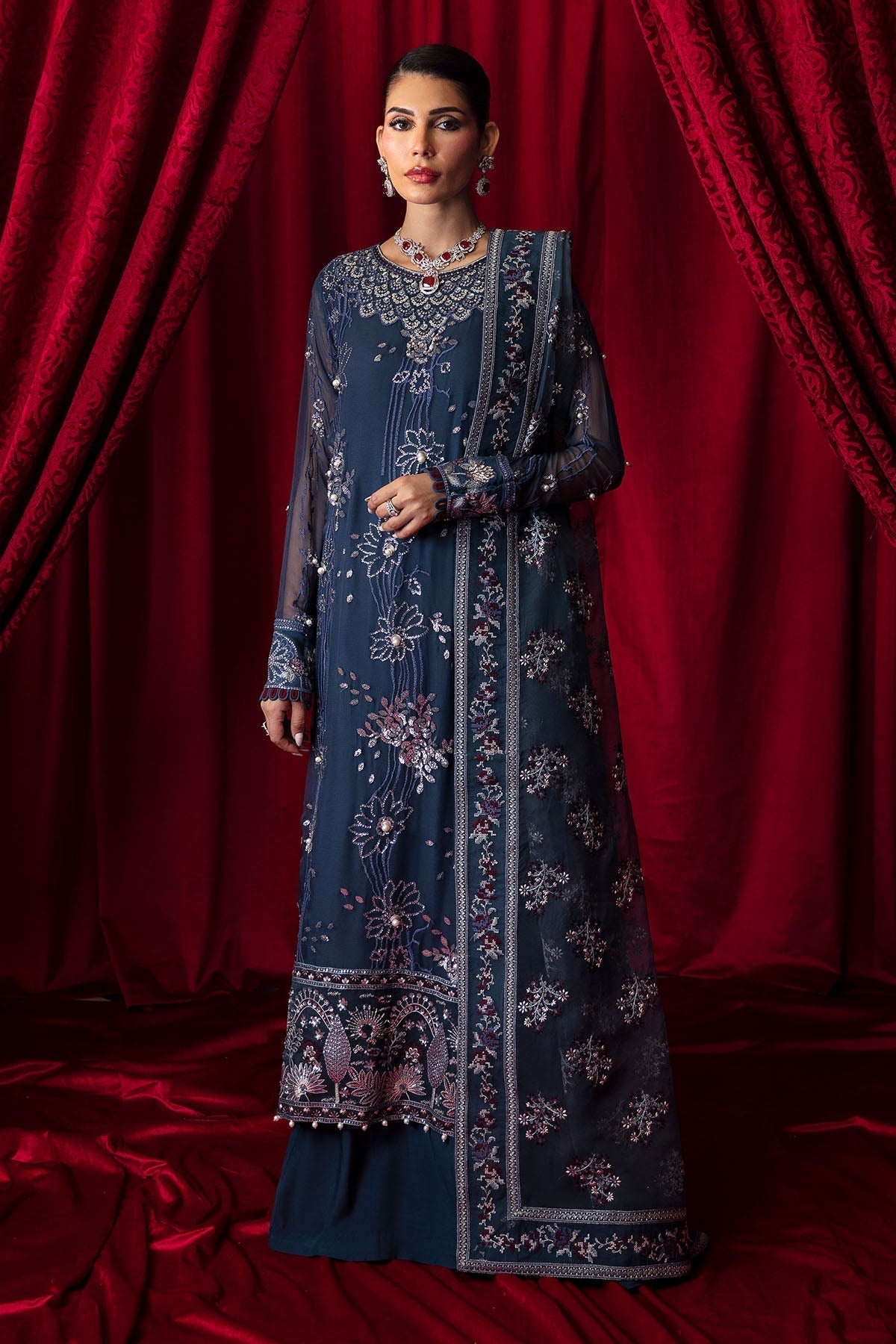 Nureh | Elanora Formal 24 | NEL-52-Cielle - Pakistani Designer Dress - by Nureh | Type: Clothing - 100% Original at Saira Sultan