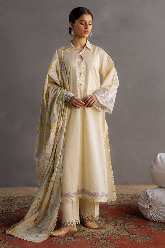 Cross Stitch | Eid Lawn Edit 25 | SUNSHINE GLOW XS Ivory Lawn
