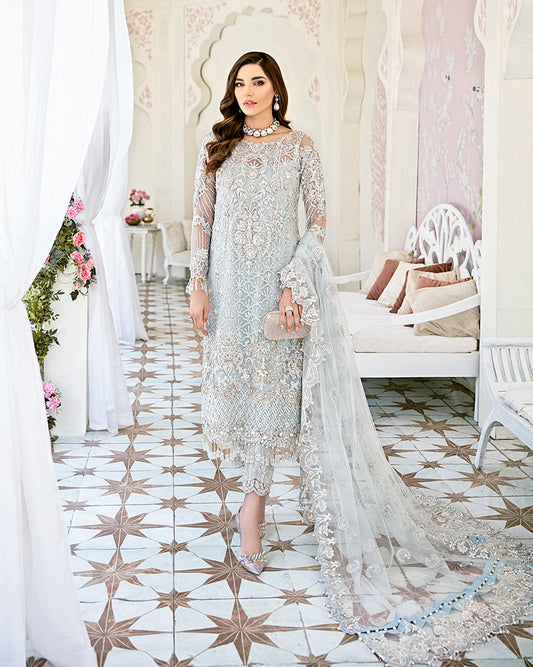Gulaal | Wedding Formals | Avenir Embroidered Net 3-Piece Suit WS-01 - Pakistani Designer Dress - by Gulaal | Type: Bridal - 100% Original at Saira Sultan