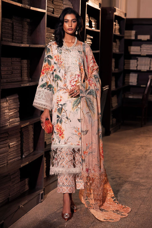 Nureh | Glam Girl Lawn | GL-13 XS Pale Peach Lawn