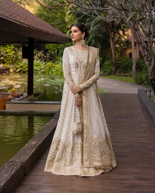 Faiza Saqlain | Zinnia Lawn 25 | Lily XS Off White Lawn