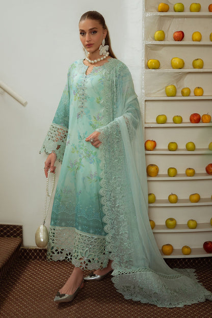 Nureh | Maya Swiss Lawn | NS-150 XL Light Ferozi Lawn