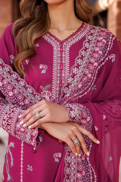 Farasha | Kaavish Lawn 24 | ROSY SOMBER - Pakistani Designer Dress - by Farasha | Type: Luxury - 100% Original at Saira Sultan