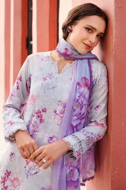 Farasha | Printed Essentials | Rosy Mist M Soft Lilac Lawn