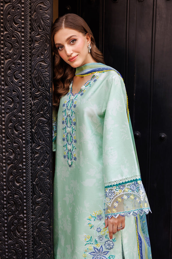 Farasha | Printed Essentials | Mistell M Aqua Lawn